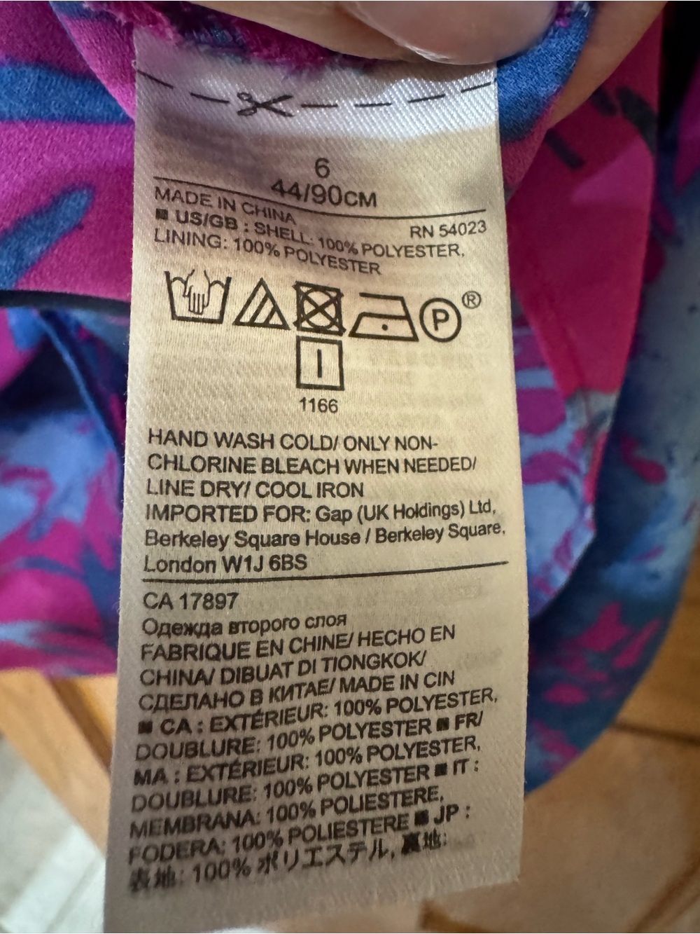 Banana Republic Pink and Blue Floral Dress with pockets - Picture 6 of 6